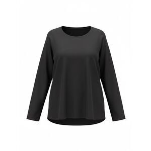 Pure Jill Women's Black Long-Sleeve Crewneck Top size L